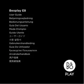 Notice B&O PLAY E8 NOIR Casque audio