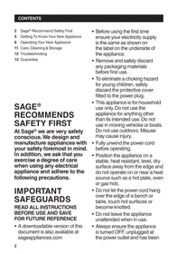 Notice BREVILLE BCG820 Kaffeemühle