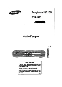 Notice SAMSUNG DVD-H40 Enregistreur DVD