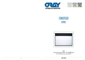 Notice ORAY CFX 01B1 180X240 Écran de projection