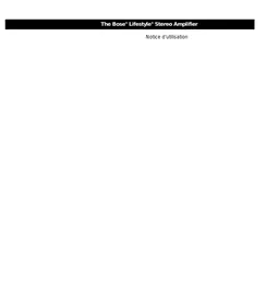 Notice BOSER SA-1 Amplificateur audio