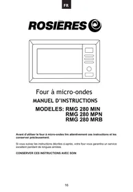 ROSIERES RMG 280 MINI INOX - Four à micro-ondes