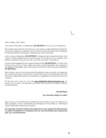 DE DIETRICH DRC 630 JE1 - Réfrigérateur