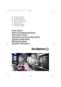 DE DIETRICH DHD 787 W ALU ET BL - Hotte