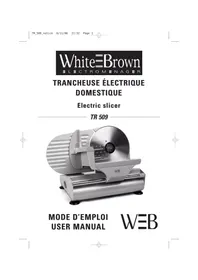 Notice WHITE & BROWN TR 509 Trancheuse électrique