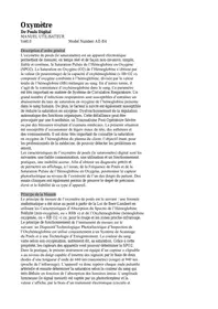 Notice THOMSON OXYMORE O04 AE-B4 K GD. Oxymetre de pouls