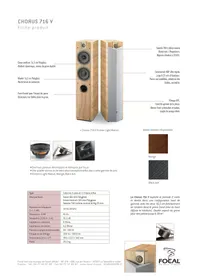 Notice FOCAL CHORUS 716V WENGE/X1 Enceinte audio