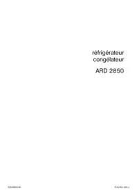 Notice ARTHUR MARTIN ARD 2850 Réfrigérateur-congélateur