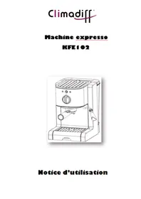 Notice CLIMADIF KFE 102 Machine à café