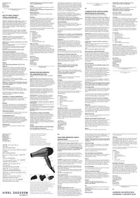 Notice VIDAL SASSOON VS5116BE Sèche cheveux