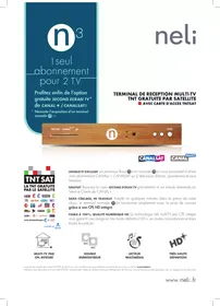 Notice NELI BASE TNT SAT N3 Terminal de réception TV