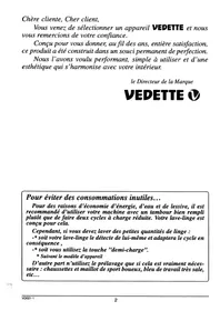 VEDETTE EG 4013 - Lave-linge