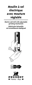 Notice PEUGEOT 20620 ELIS Moulin à sel électrique