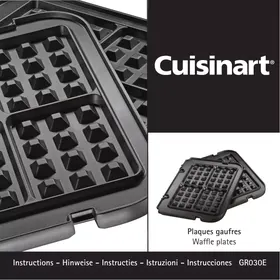 Notice CUISINART PO884E Appareil à gaufres