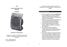 Notice PUR LINE CHD 210A Chauffage soufflant