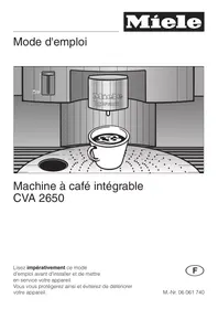 MIELE CVA2650 - Cafetière