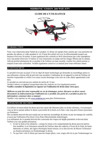 Notice MIDRONEDRONEVISION 260HDWIFIFPV Drone