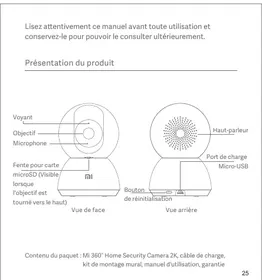 Notice Xiaomi MI360HOMESECURITYCAMERA2K Caméra de surveillance
