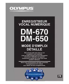 Notice OLYMPUS DM-670 Enregistreur vocal numérique