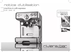 Notice RIVIERA ET BAR CE 816A PRO INOX Machine à café