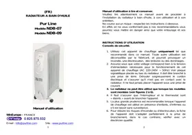 Notice PUR LINE NDB 09 Radiateur électrique