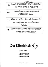 DE DIETRICH DTI 305 XE1 INOX - Plaque de cuisson