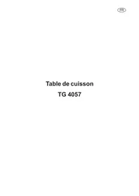 Notice ARTHUR MARTIN TG 4057 MR Table de cuisson