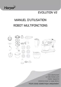 Notice HARPER EVOLUTION V2 RED Robot de cuisine