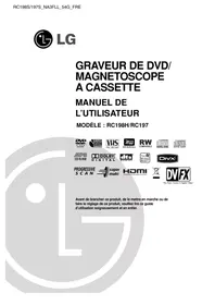 Notice LG-GOLDSTAR RC197 Lecteur DVD / Magnétoscope