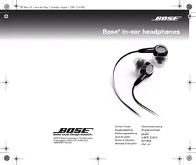 Notice BOSER IN-EAR Casque audio