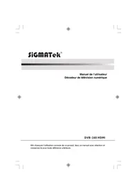 Notice SIGMATEK DVB-160 HDMI Décodeur TV numérique