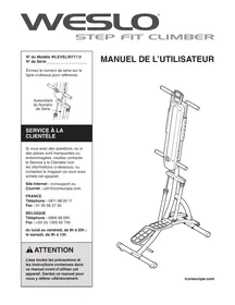 Notice WESLO STEPFITCLIMBER Fitness