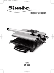 SIMEO QC 230 GRIL INOX - Gril électrique