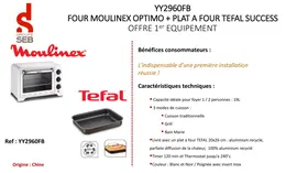 MOULINEX 2960FB - Four à convection
