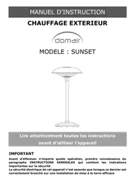 Notice DOMAIR SUNSET Chauffage extérieur