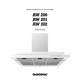 Notice GAGGENAU AW 200-191 Hotte aspirante