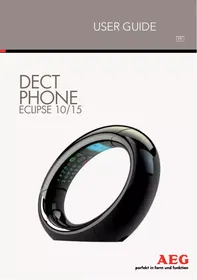 Notice AEG ECLIPSE 10 BLANC Téléphone fixe sans fil