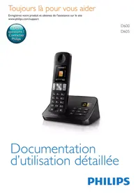 Notice PHILIPS D6001NOIR Téléphone sans fil
