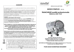Notice HITCHEN CHEF HBS195JS Trancheuse électrique