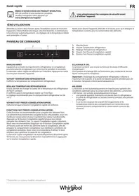Notice WHIRLPOOL W7X82 Réfrigérateur-congélateur