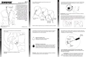 Notice SHURE SE110 écouteurs