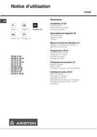 Notice ARISTON FO 97P.1 IX Four