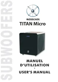 Notice MOSSCADE TITAN MICRO NOIR Subwoofer