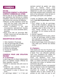 Notice BABYLISS 8746EISYLISSMAUVE épilateur électrique