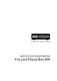 Notice PRO-JECT PHONO BOX MM DC Ampli HiFi