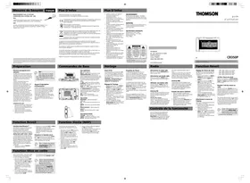 Notice THOMSON CR350P Radio-réveil