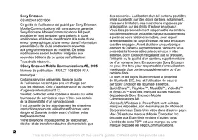 Notice SONY ERICSSON Z520I Téléphone