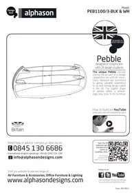 Notice ALPHASON PEB 1100/3-WH BLANC Meuble de bureau