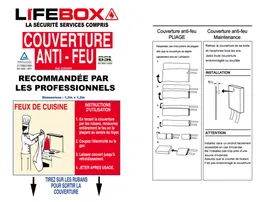 Notice LIFEBLOX COUVERTURE ANTI FEU Couverture anti-feu