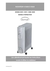 Notice DOMAIR BH 20 BLANC Radiateur électrique